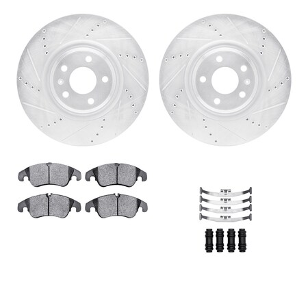 DFC 7512-73407 - PRO-KIT 5000+ Drilled And Slotted Front Brake Kit